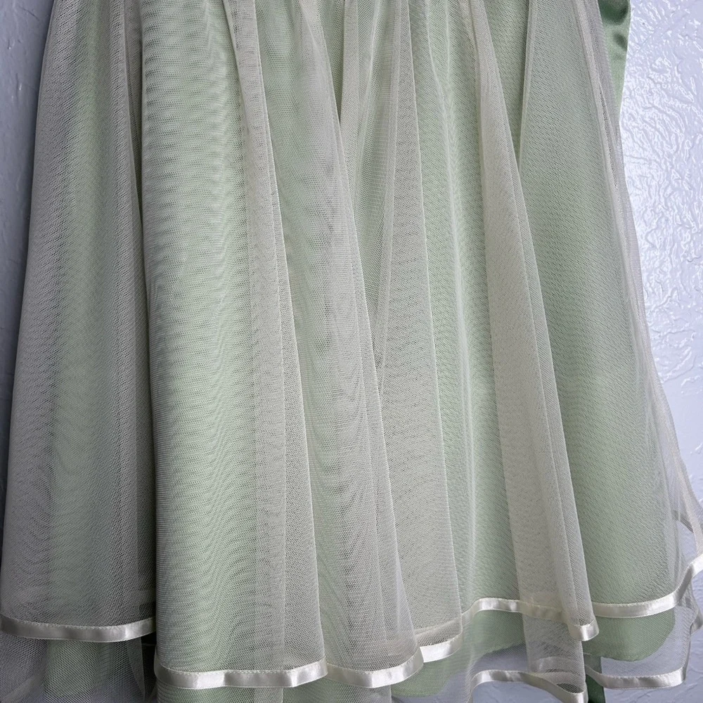 Charming Kids Dress with Green and White Floral Design - Picture 5 of 5